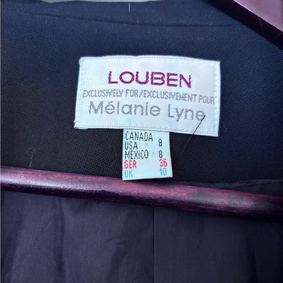 Classic Navy Blue Women's Wool Blazer (long) - Picture 4 of 8